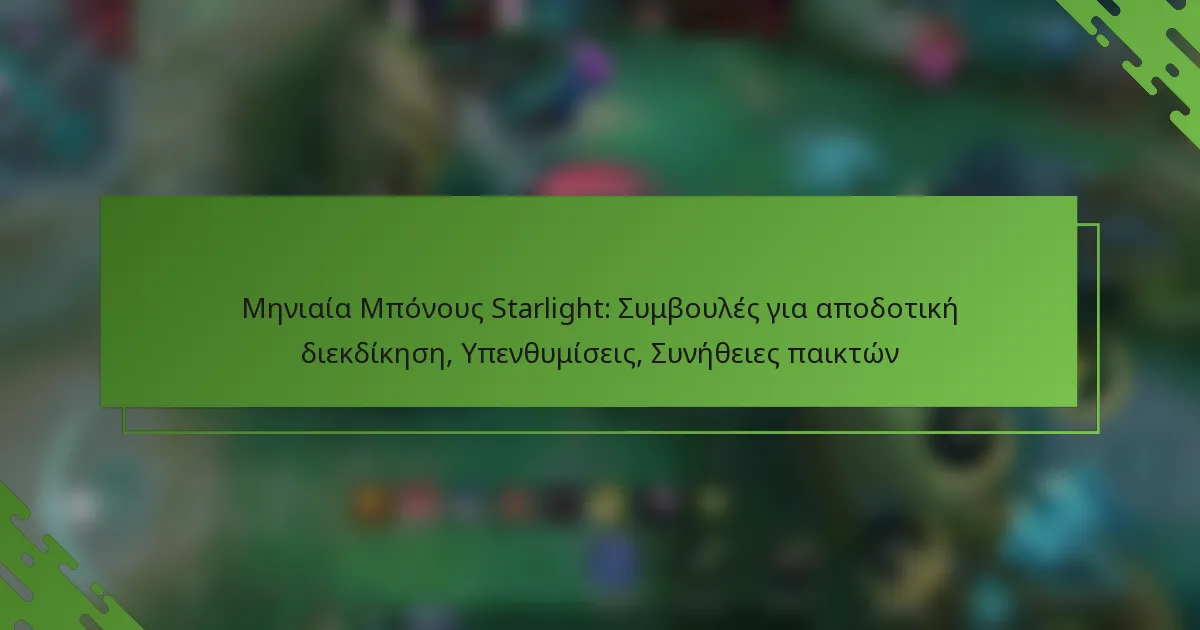 Μηνιαία Μπόνους Starlight: Συμβουλές για αποδοτική διεκδίκηση, Υπενθυμίσεις, Συνήθειες παικτών