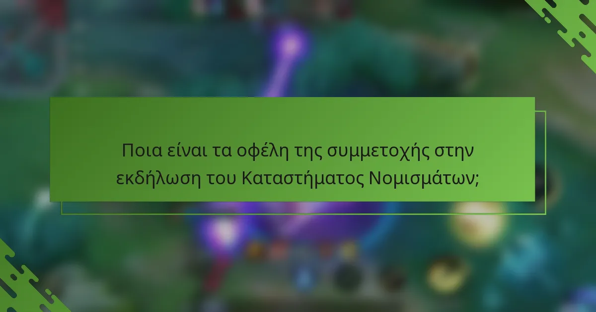 Ποια είναι τα οφέλη της συμμετοχής στην εκδήλωση του Καταστήματος Νομισμάτων;